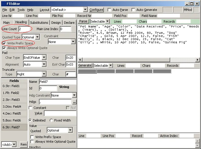 FTEditor configure header screenshot