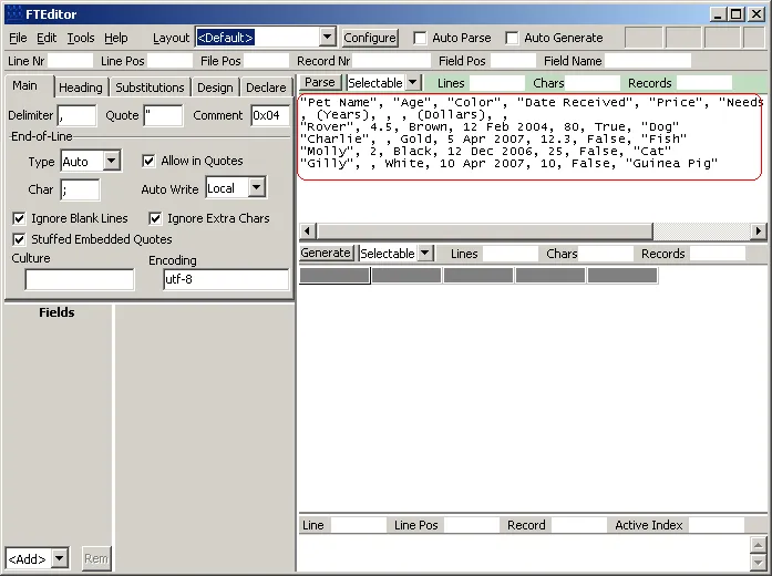 FTEditor open text file screenshot